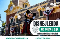 Atpūtas un ceļojumu piedāvājumi 26.09.2026 - 02.10.2026 Burvīgs piedzīvojums Disneyland Paris! Latvia Tours